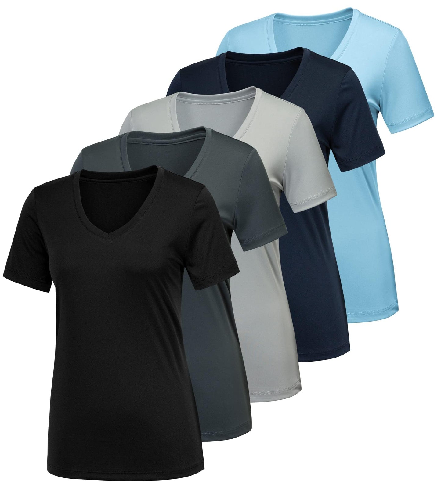 CE' CERDR Workout Shirts for Women, Moisture Wicking Quick Dry Active Athletic Women's Gym Performance T Shirts