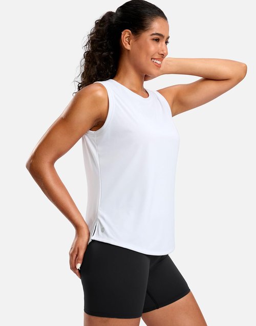 G Gradual Women's Sleeveless Workout Tops - Lightweight High Neck Athletic Tank for Yoga & Tennis
