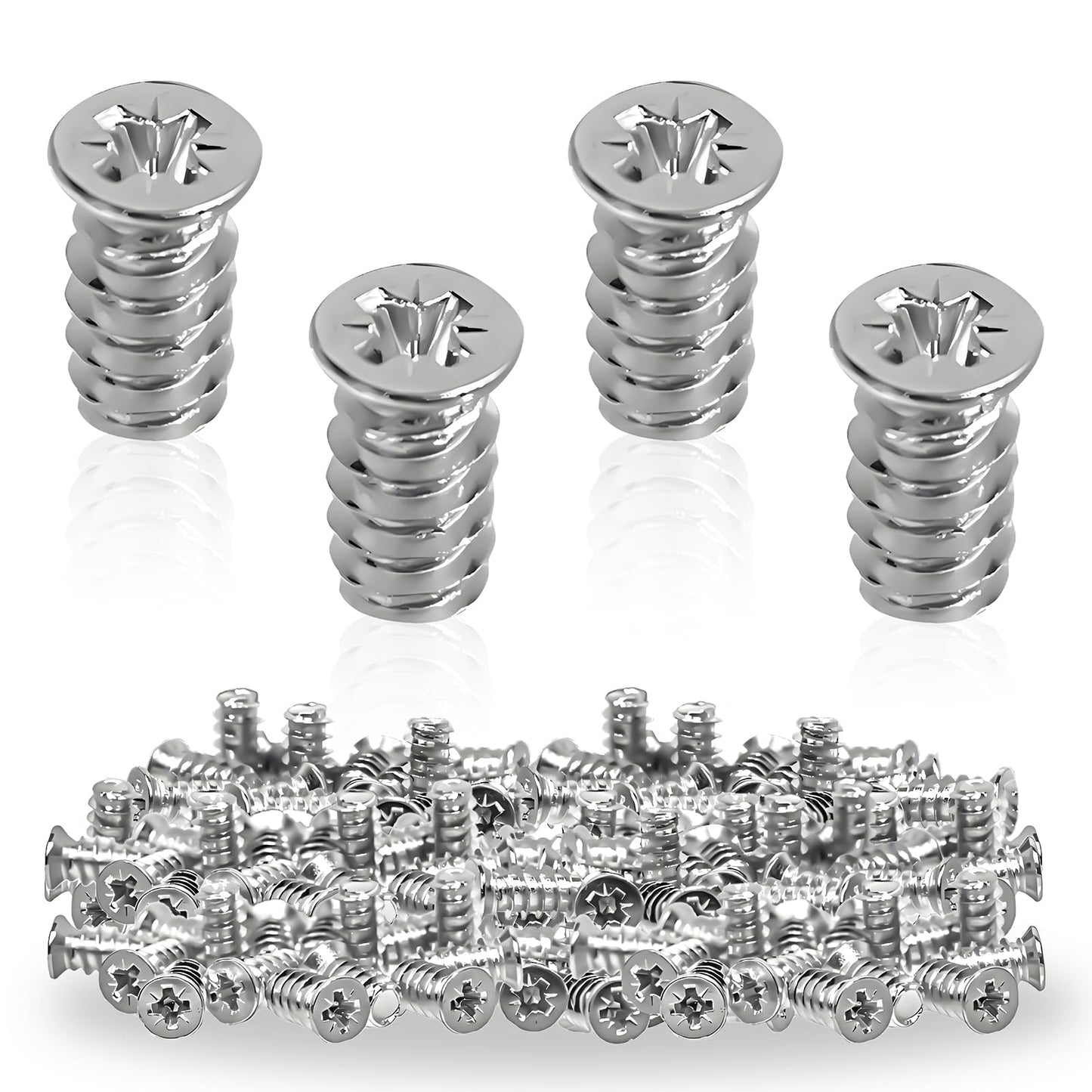 45 Pcs Drawer Rail Euro Screws are Compatible with IKEA 100349, Crosshead Self Tapping Screws