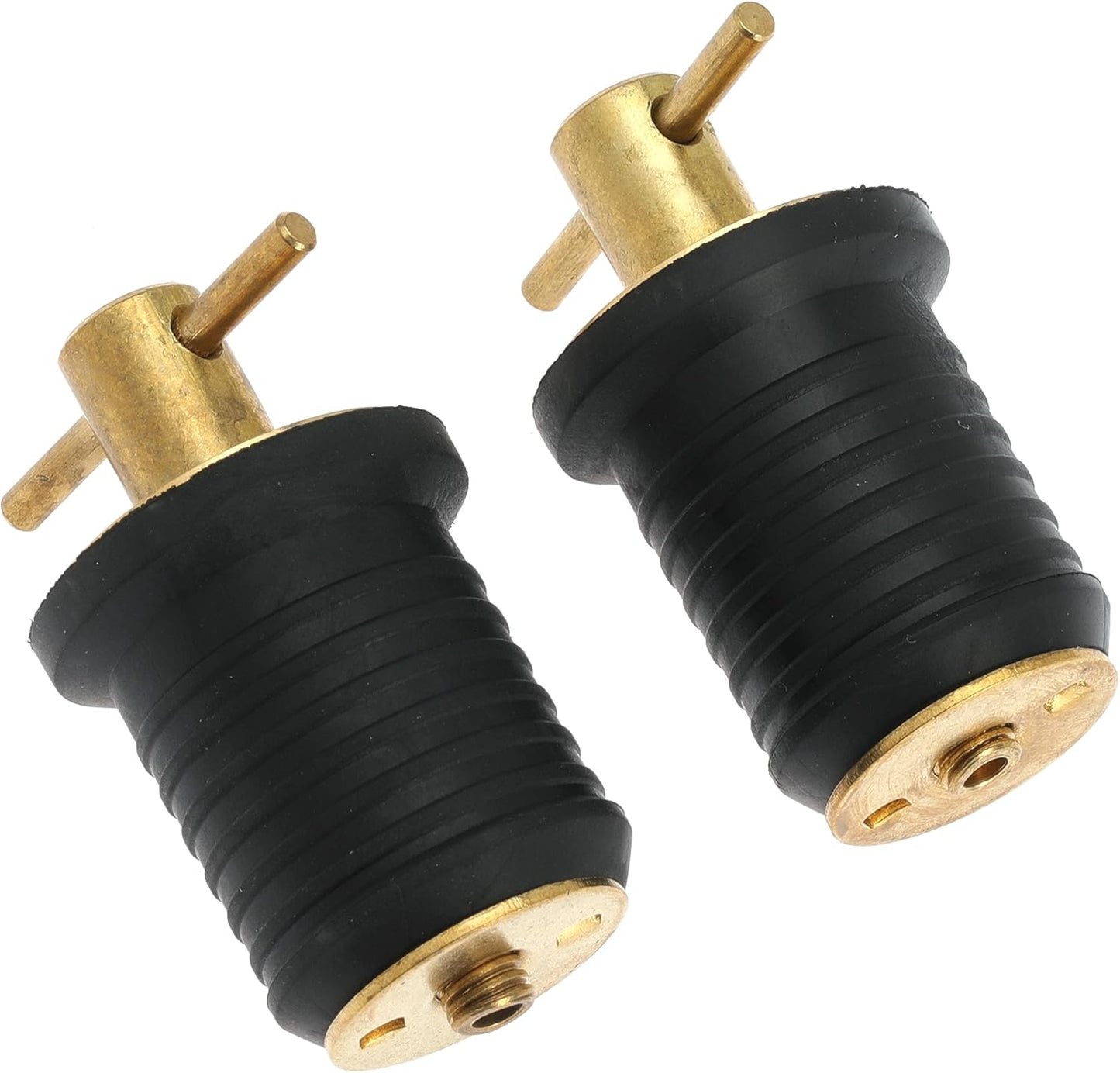 Boat Drain Plug Set by [Brand Name] - Durable Snap Rubber Plugs with Brass/Stainless Steel Handle