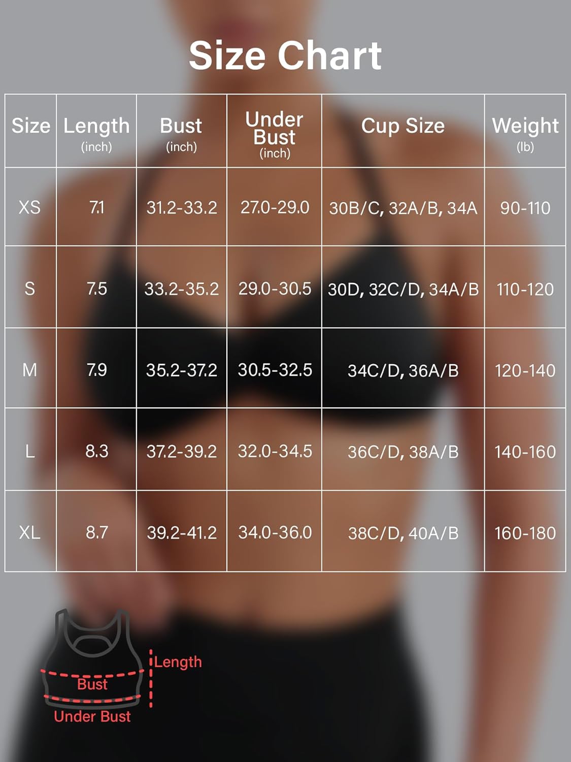 VOYJOY Sports Bra - Adjustable Padded Strappy Crop Top for Women | Perfect for Gym & Yoga
