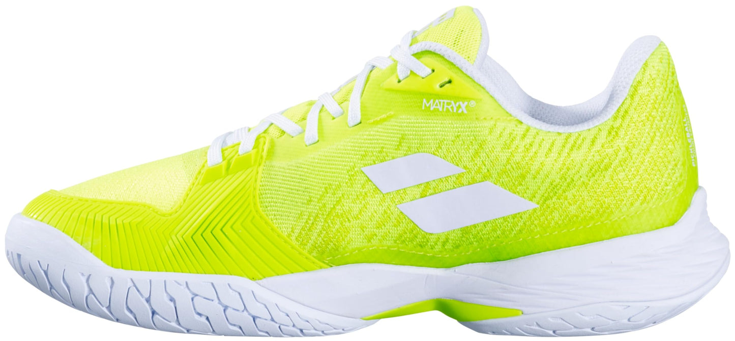 Babolat Women’s Jet Mach Pickleball Shoes, Fluo Yellow/White (US Women's Size 9)