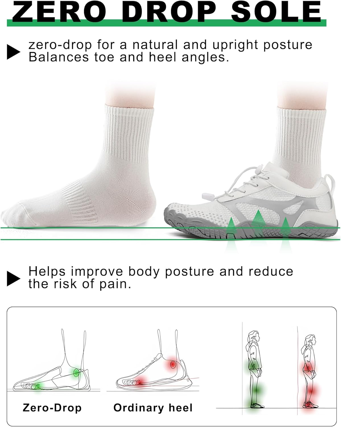 Todaysunny Barefoot Shoes - Minimalist Cross Training Sneakers with Wide Toe Box | Zero Drop, Unisex