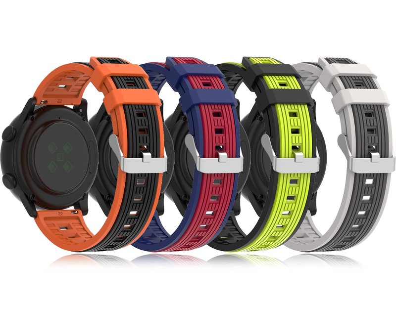 22mm Quick Release Silicone Watch Band for Garmin Vivoactive 4 / Forerunner 265 / Forerunner 255 / Venu 2 / Venu 3 – Soft, Sweatproof Replacement Strap,4P