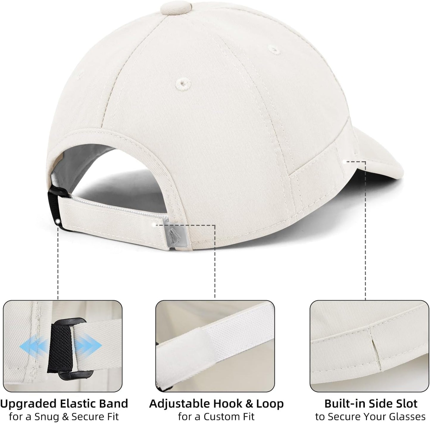 ZOORON Baseball Cap - Unstructured Low Profile Dad Hat | Soft Brim Adjustable for Outdoor Golf