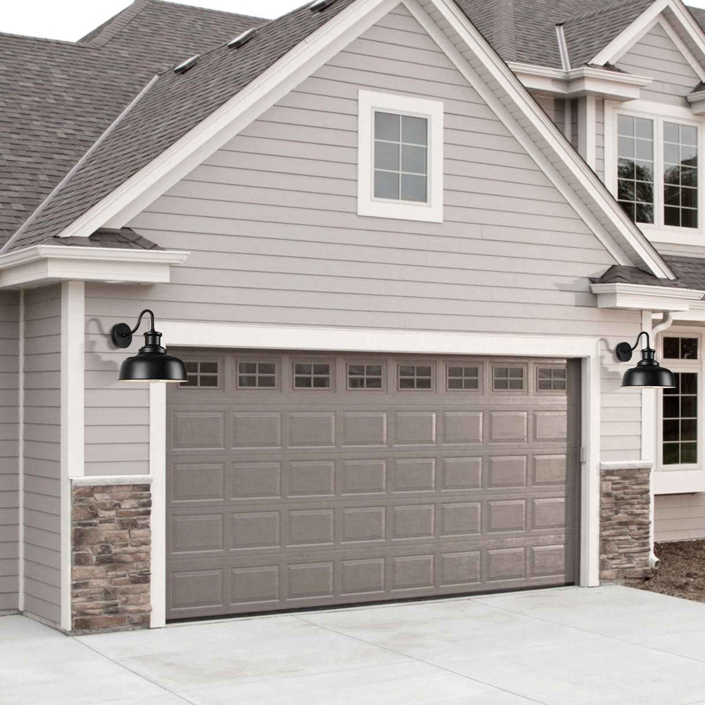 Diyel Solar Barn Light for Outside, Dusk to Dawn Gooseneck Outdoor Wall Lights Solar Powered, Farmhouse Exterior Wall Sconce, Industrial Outside Lighting Fixture, Rustic Lantern for Garage, Barn, Shed