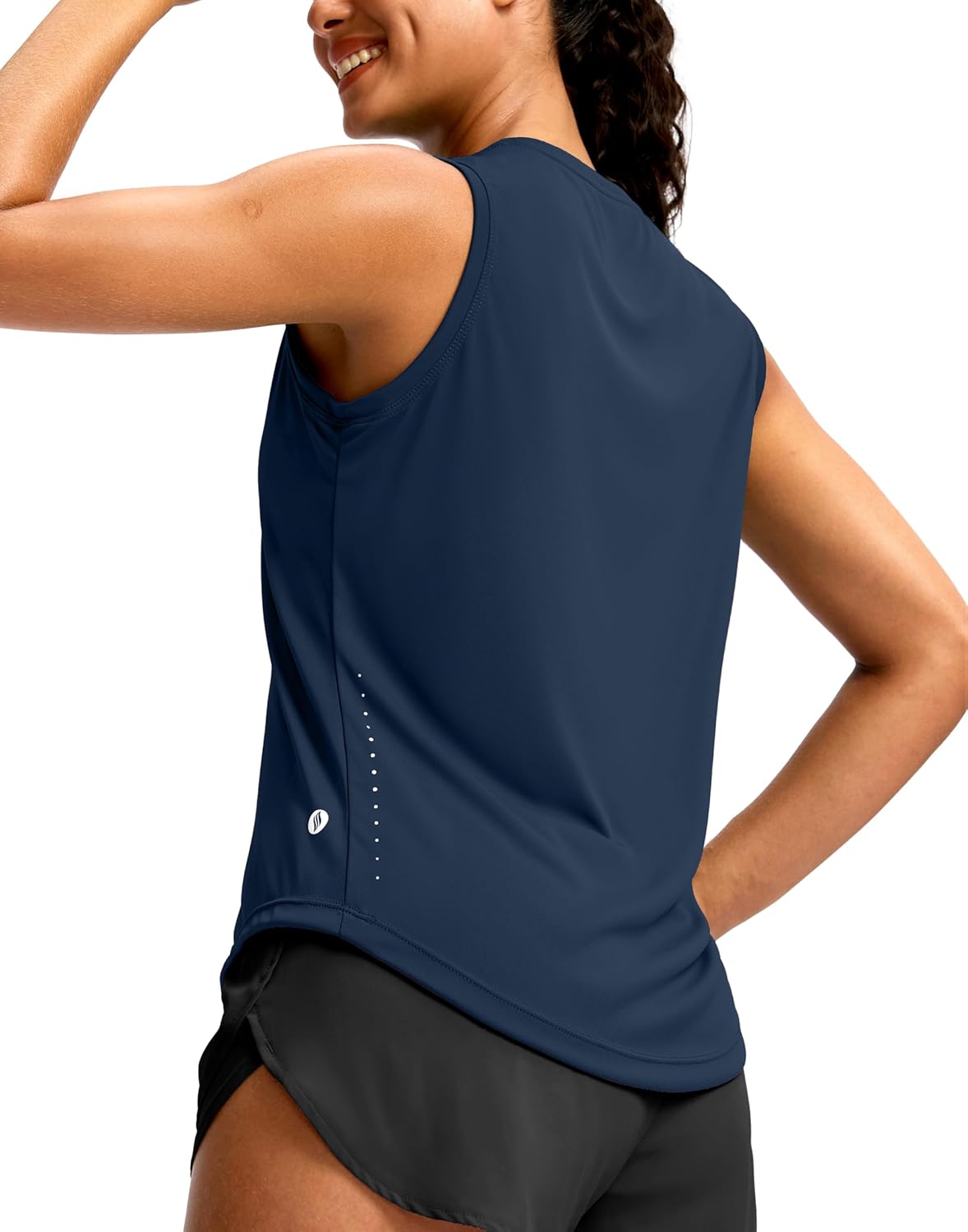 SANTINY Women's Sleeveless Workout Tops - Breathable Lightweight Athletic Tank for Running & Yoga