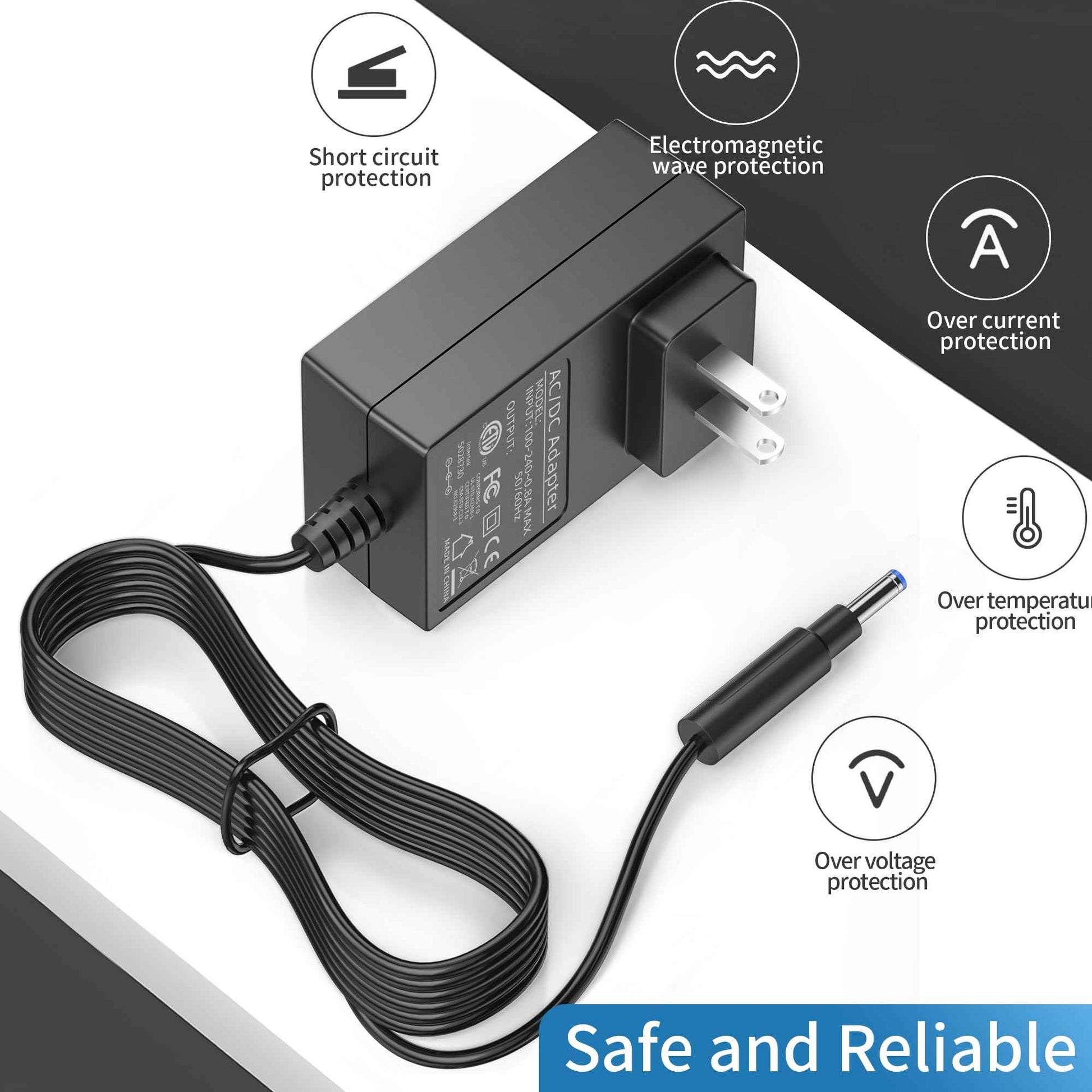 Charger for Eureka RapidClean Pro, Power Cord for Eureka Stylus Lightweight Cordless Vacuum Cleaner NEC180 NEC182 NEC185 NEC186 NEC380