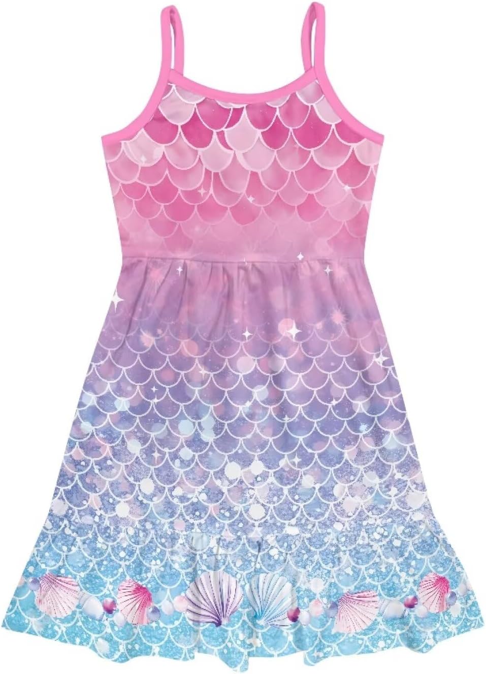Youngerbaby Spaghetti Strap Midi Dress - Stylish Back to School Sundress for Toddler Girls 3-14T