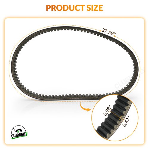 CLUBRALLY Golf Cart Drive Belt, Fit for Club Car DS, Precedent Gas Model, OEM#1014081, 1017188