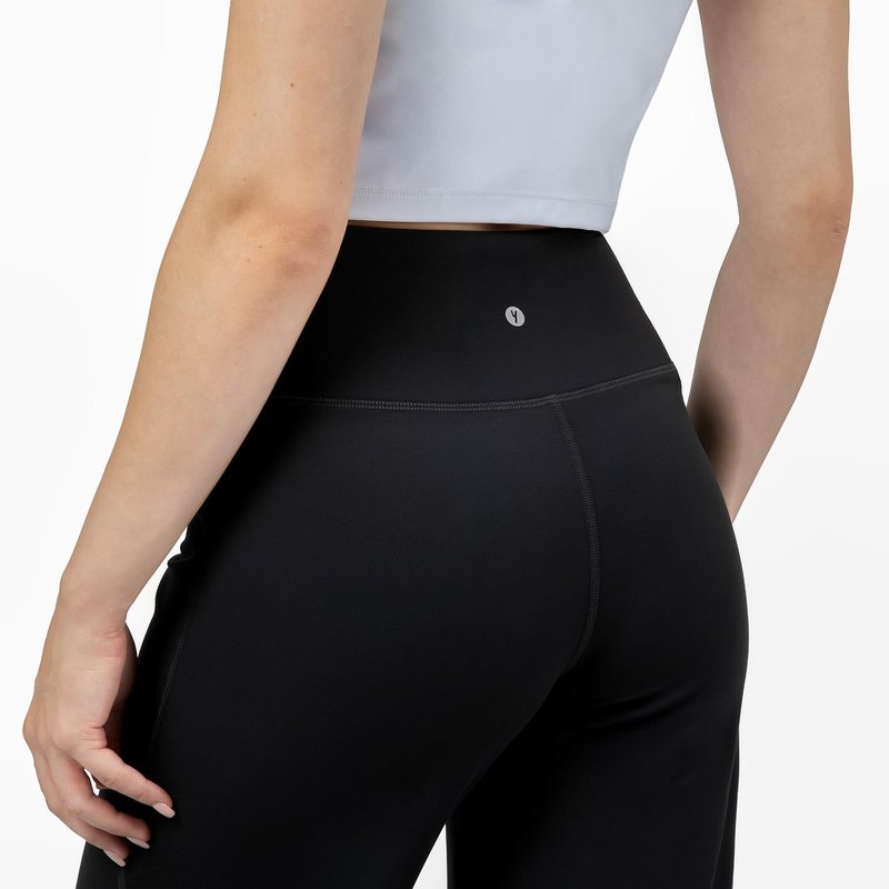 YITTY Active Women's High Waist Wide Leg Pants – Buttery Soft Lounge & Yoga Pants with Tummy Control, 4-Way Stretch, Iconic Black, M, Regular | 31" Inseam