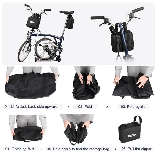 HUNTVP 20 inch Folding Bike Bag Bike Travel Bag Bicycle Carrying Transport Bags Bicycle Storage Travel Case Foldable Carry Bicycle Protective Bags for Airplane Subway Car, Black