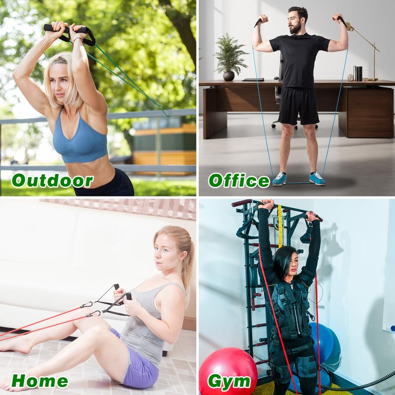 Olodeer Baseball & Softball Resistance Bands - High Elasticity Arm Trainer with Interchangeable Grips for Strength Training, Warm-Ups & Throwing Velocity for Baseball/Softball Training Equipment