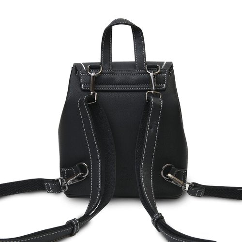 SNOW PAW Harris tweed The Mini Jura Backpack, Black Herringbone, Mini