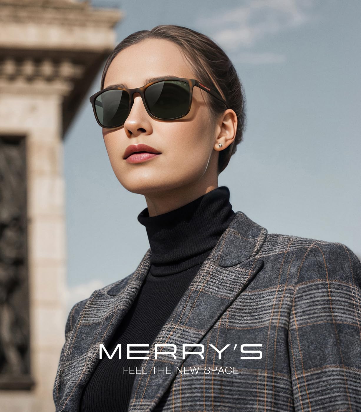 MERRY'S Square Polarized Sunglasses for Men Women Ultralight Shades Driving Fishing Golf UV400 S8668