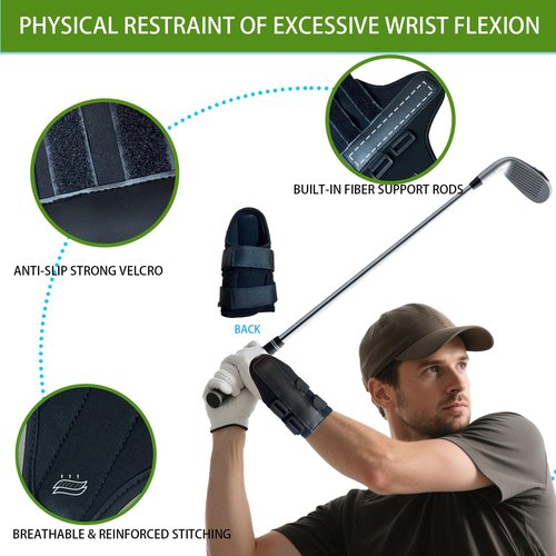 3 Pack Golf Wrist Training Aid Pro - Fix Wrist Angle & Reduce Chicken Wing, Adjustable Golf Wrist Trainer with Swing Band & Golf Wrist Brace to Build Muscle Memory Golf Swing Training Aid for Beginner