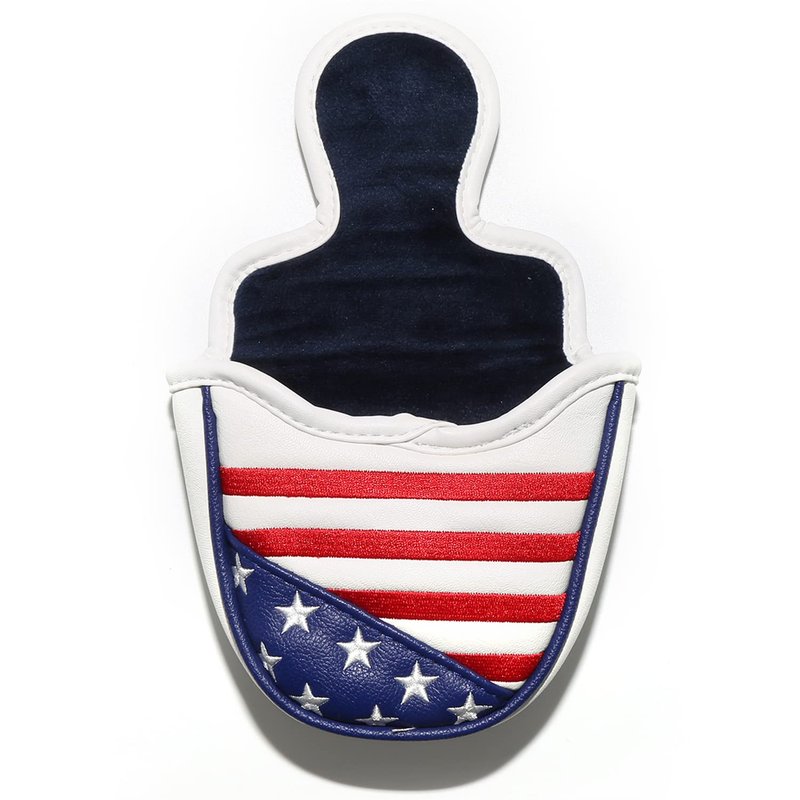 Stars Stripes Golf Mallet Putter Head Cover Protector Magnetic Closure
