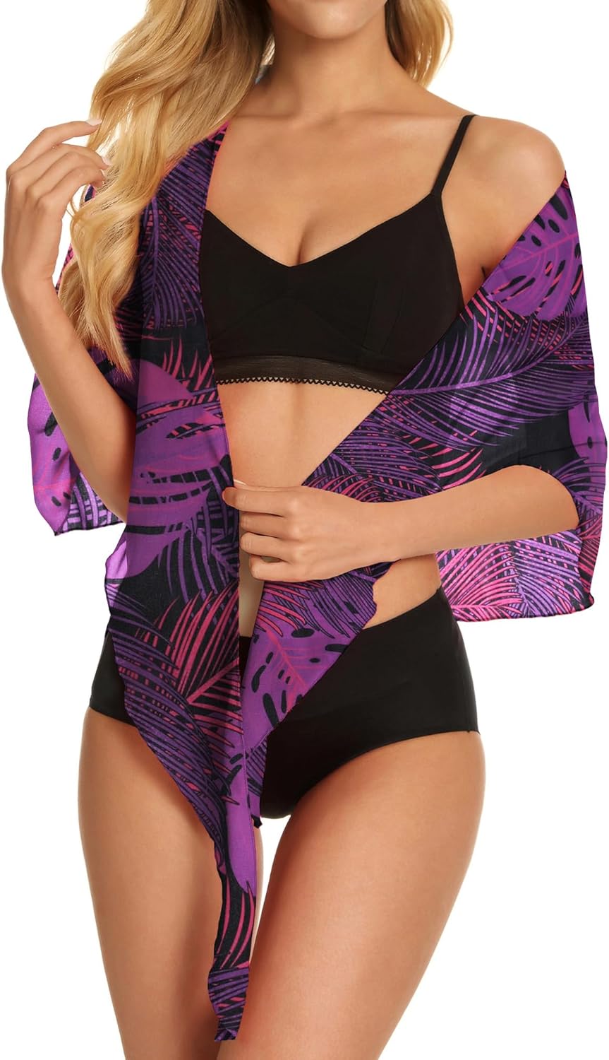 Swimsuit Coverups for Women - Skiennix Sheer Chiffon Sarong Beach Wrap | Stylish Short Skirt