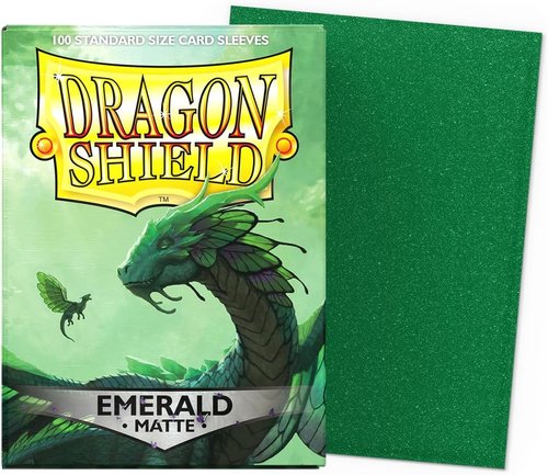 Dragon Shield | Standard Size Matte Card Sleeves | 100 Count - Smooth & Durable TCG Protection | Emerald