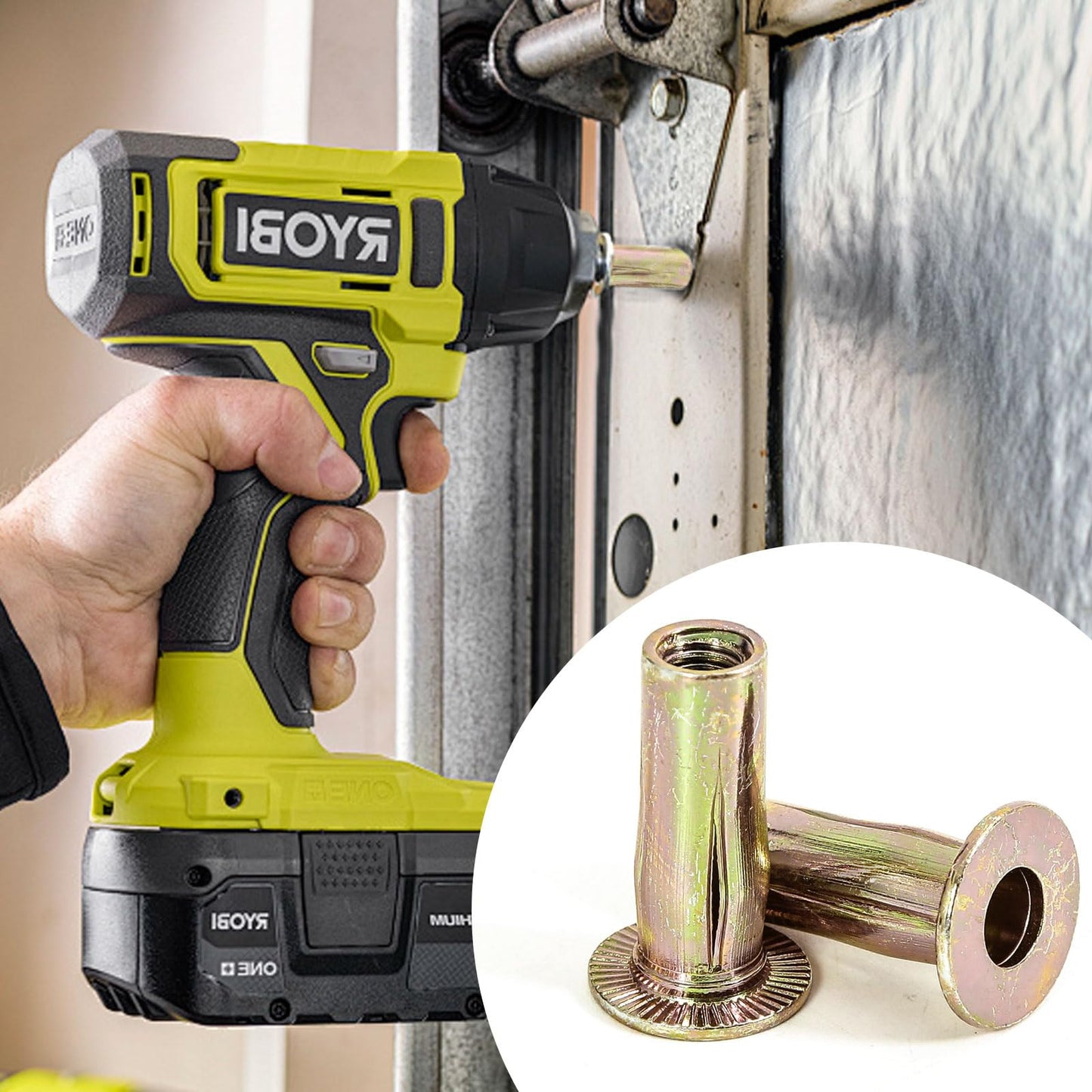 QXSKSLH 25Pcs M6 Multi Grip Rivet Nuts Pre Bulbed Shank Carbon Steel Color-Zinc-Plated Flat Head Threaded Insert Nut