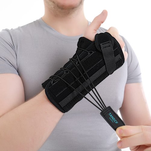 TANDCF bestlife Unisex Universal Wrist Lacer Wrist Brace for Carpal Tunnel Syndrome & De Quervain’s Syndrome,Adjustable Night Wrist Support Brace with Splints Right Hand For Women & Men,Great for Wrist Pain,Sprain,Sports Injuries,Joint Instability,Arthrit