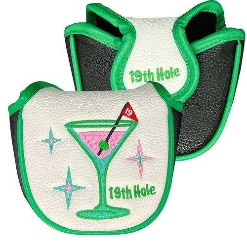 Giggle Golf 19th Hole Golf Headcovers – Funny Cocktail Driver & Fairway Covers & 3-Pack Set – Premium PU Leather, Fits Most Golf Clubs, Great Gift for Women & Men (for Mallet)