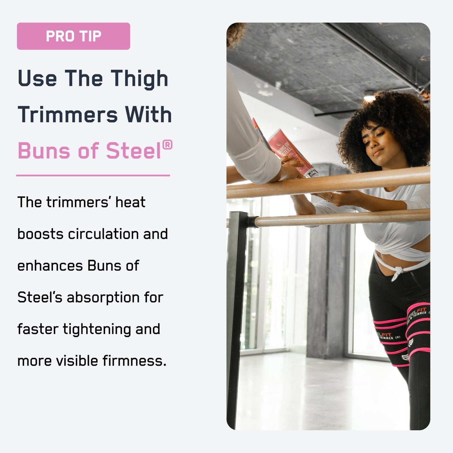 SteelFit Thigh Trimmers for Women & Men – Latex-Free Neoprene Thigh Slimmer Trainer Wraps for Increased Circulation, Heat & Sweat - Adjustable Non-Slip Fit, Moisture-Wicking Lining - On Size Fits Most