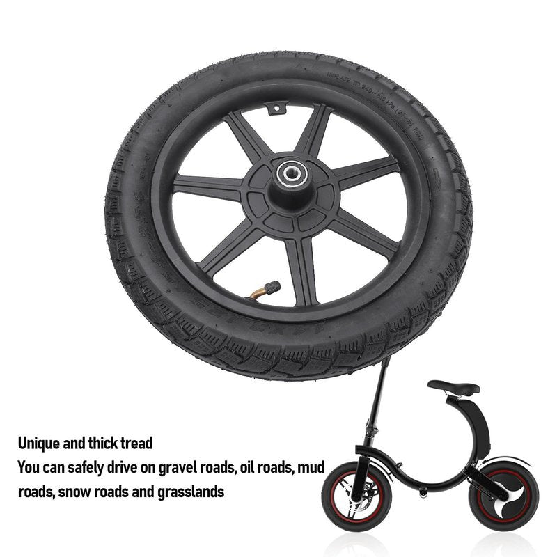 14 x 2.125 Electric Tire, Rubber Wheel Rim Tyre with Inner Tube, Wear Anti Slip Damping, Ideal for Scooter Bike, Tricycle, Motorcycle