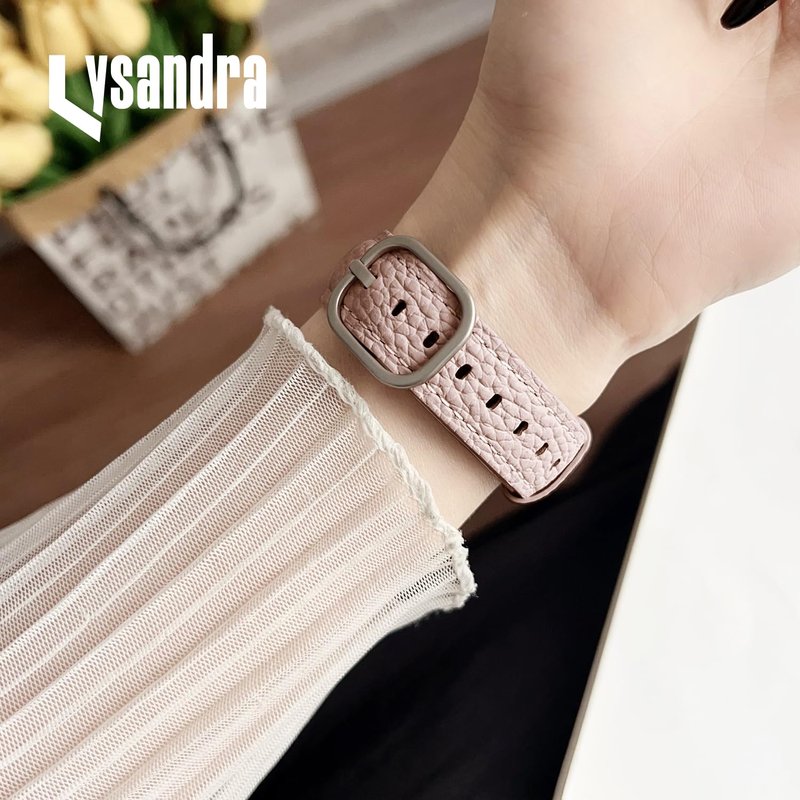 18mm Genuine Leather Soft Strap Quick Release Wristband Compatible with Garmin Venu 3S (41mm) / Venu 2S / Vivoactive 4S / Forerunner 265S / Forerunner 255S for Women (Light Purple)