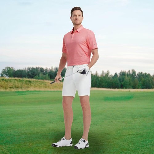 M MAELREG Men's Golf Shirt - Short Sleeve Dry Fit Polo | Moisture-Wicking Performance Patterns