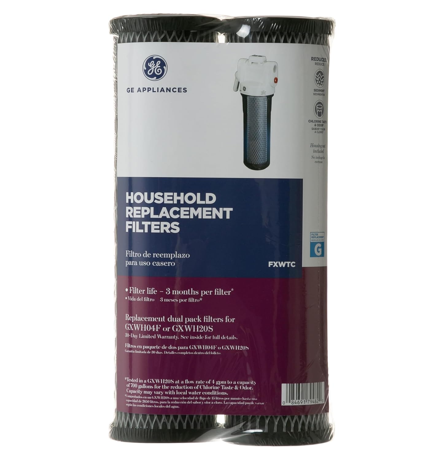 Whole House Water Filtration System - Reduces Sediment & Rust, Installation Kit Included, GXWH20T