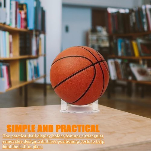 Ball Display Stand Holders, Transparent Triangle Ball Stand Holder, Acrylic Triangle Stand Display Rack, Trilateral Sports Ball Storage Rack, Soccer Holder for Football Volleyball