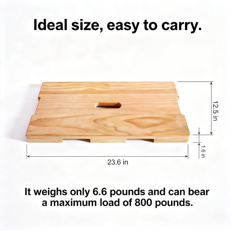 Wood Resistance Band Platform Base, Resistance Band Foot Plate, Fitness Exercise Board Footplate, Step Board for Workout Board for Home Gym