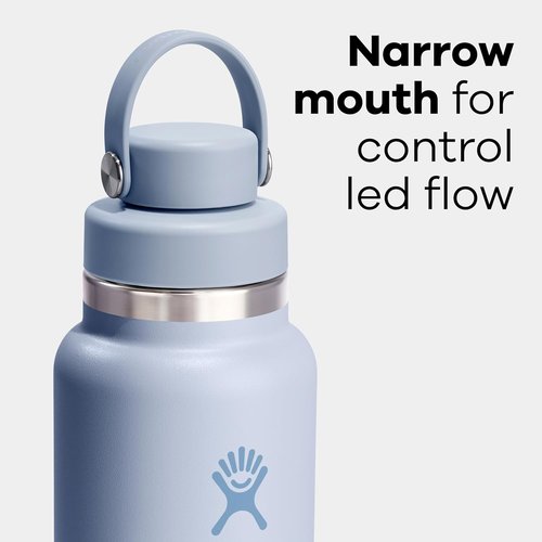 Hydro Flask Water Bottle - Insulated Stainless Steel - 40 Oz Wide Mouth Chug Lid, Leakproof Gray