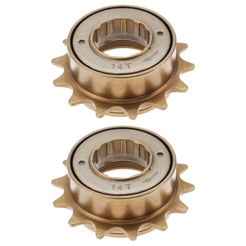 SING F LTD 2PCS 14T Bicycle Single Speed Flywheel Sprocket 34mm Thread Bicycle Flywheel fits BMX Bikes with 10mm Axles and Suitable for Mountain Road Bicycle Folding Bicycle
