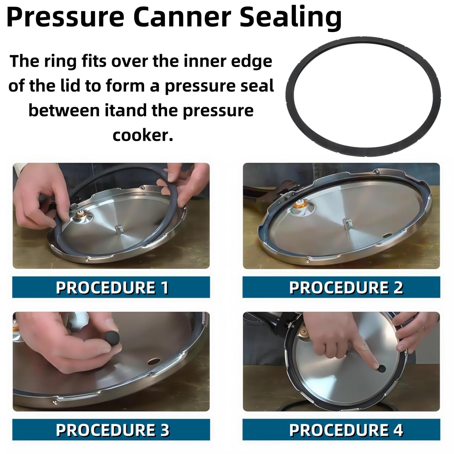 09936 Pressure Cooker Sealing Ring, Overpressure Plugs Fit for Presto Pressure Cooker, Model 4 Quart 6 Quart, Replace 0126002 0136102 0136403 0136304 0136001 0216001