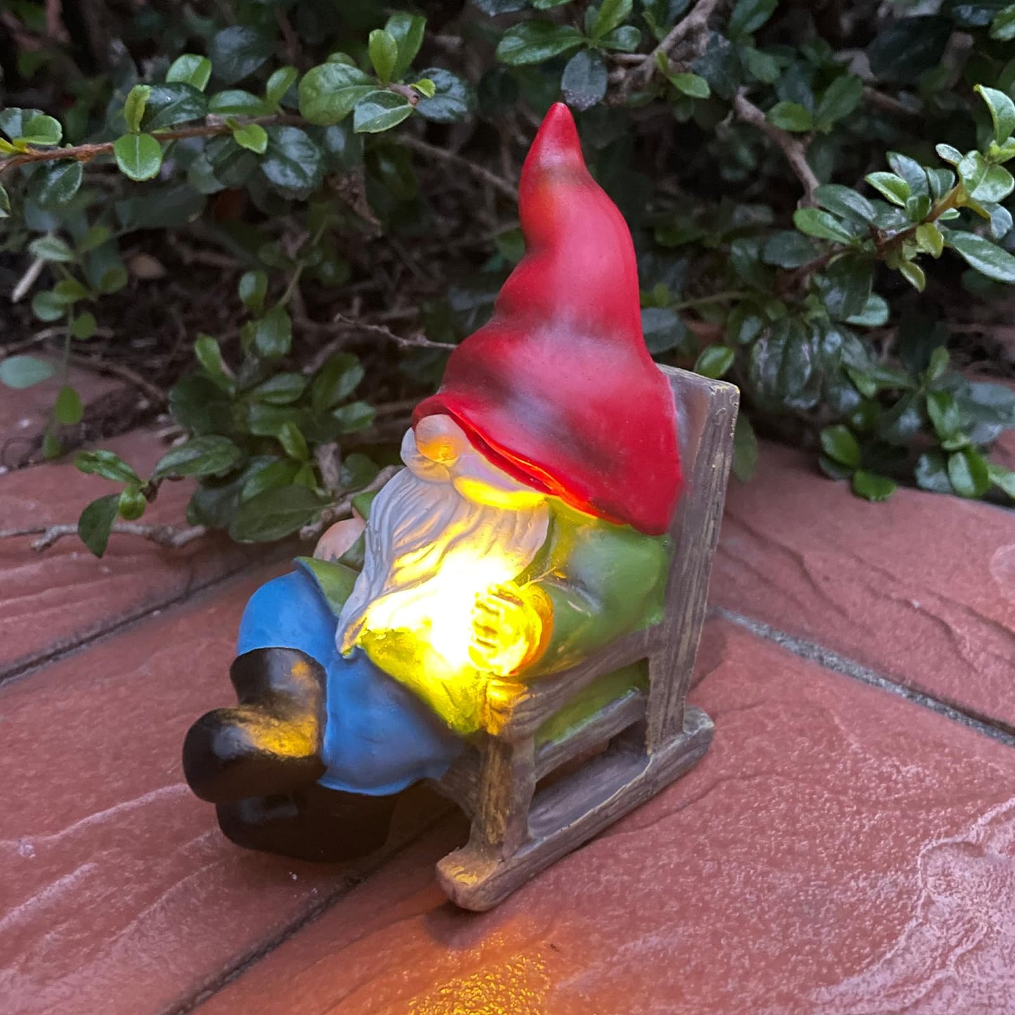 WNXURT Solar Gnomes Decor Outside Mini Gnome Figurines Outdoor Solar Porch Patio Garden Miniatures Gnomes Decor Gift for Women Grandma Mother's Day Birthday