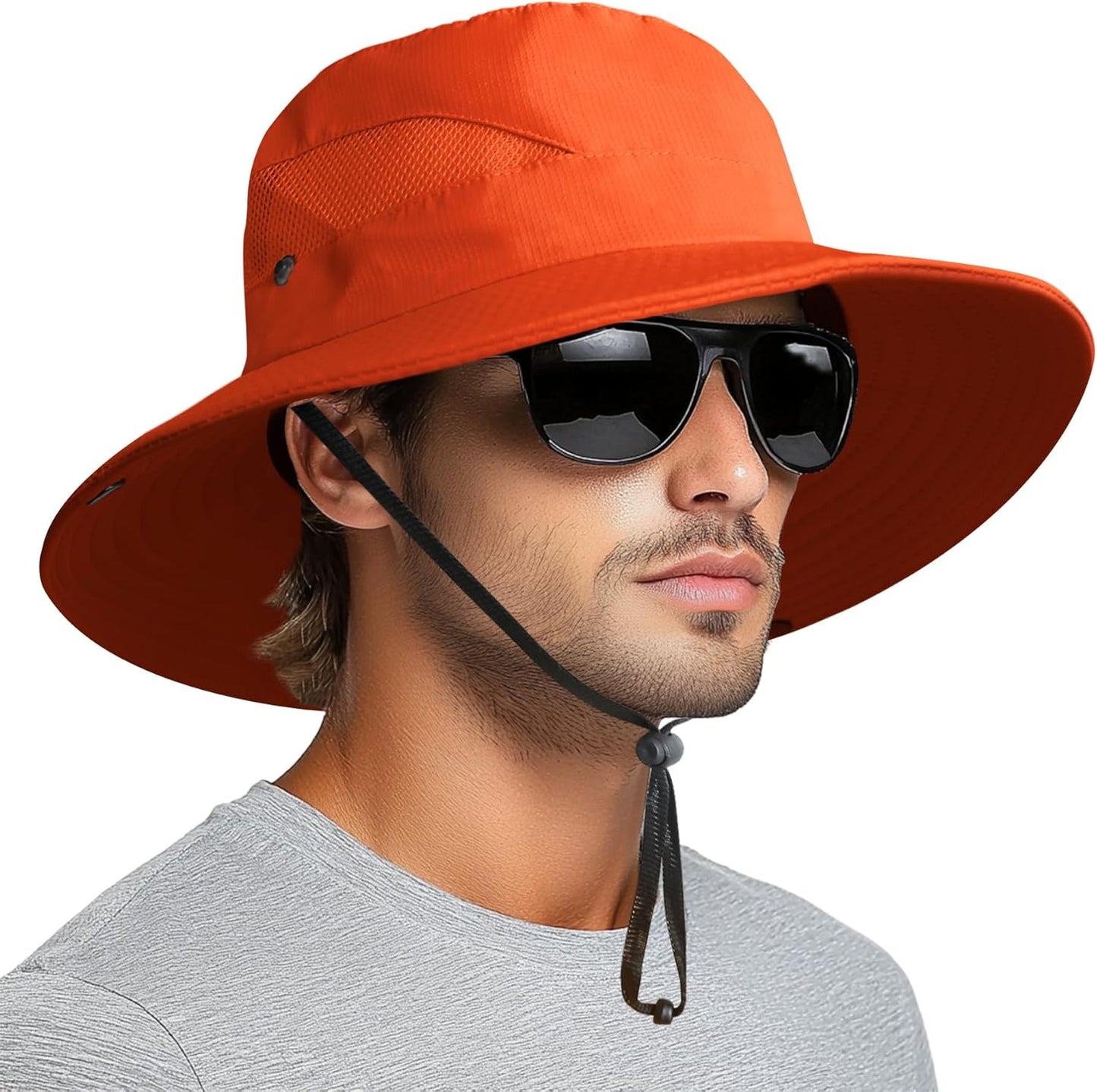 PFFY Sun Bucket Hat - 3” Wide Brim UPF 50+ Protection for Men & Women | Ideal for Fishing & Beach