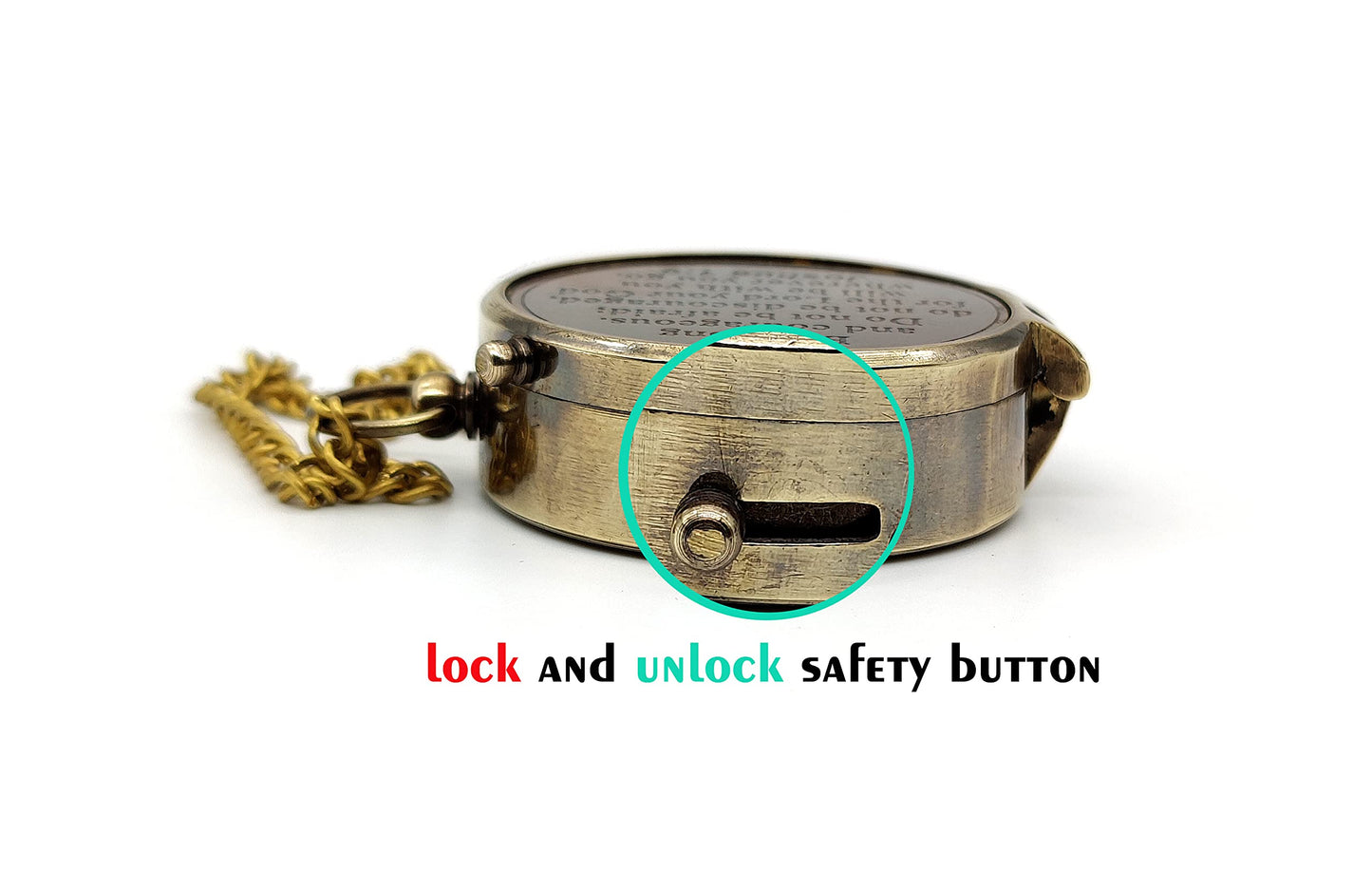 5MoonSun5's US Coast Guard Engraved Brass Military Compass with Leather Display Case - Nautical Marine Navigation Compass for Hiking Camping for Army Person