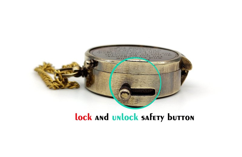 5MoonSun5's US AIR Force Engraved Brass Military Compass Nautical Marine with Leather Display Case - Perfect and Unique Gift for Army Person - Survival Navigation Compass for Hiking Camping Hunting