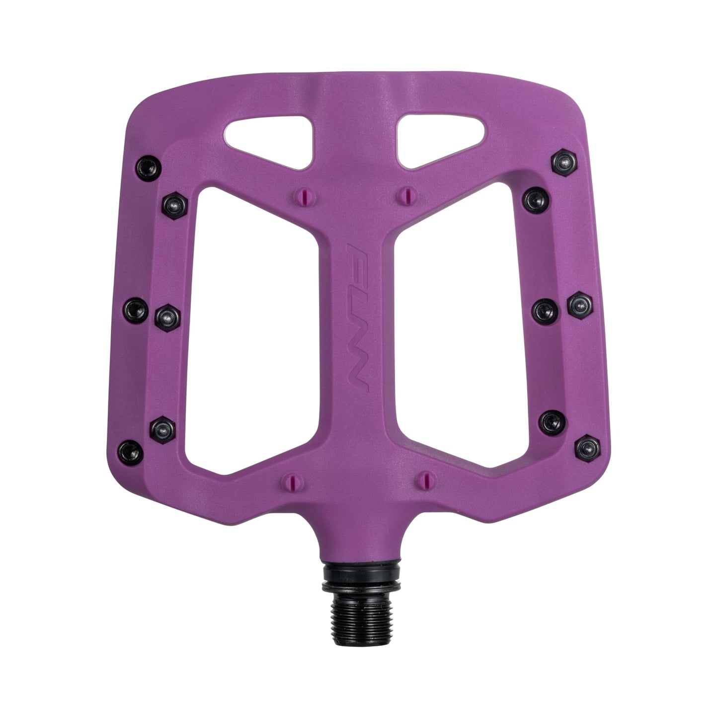 Funn Taipan Glass Fiber Reinforced Thermoplastic Bike Pedals with 9/16-inch CrMo Axles and Shin-Friendly Pins for MTB/BMX/Urban/Gravel Riding (Purple)