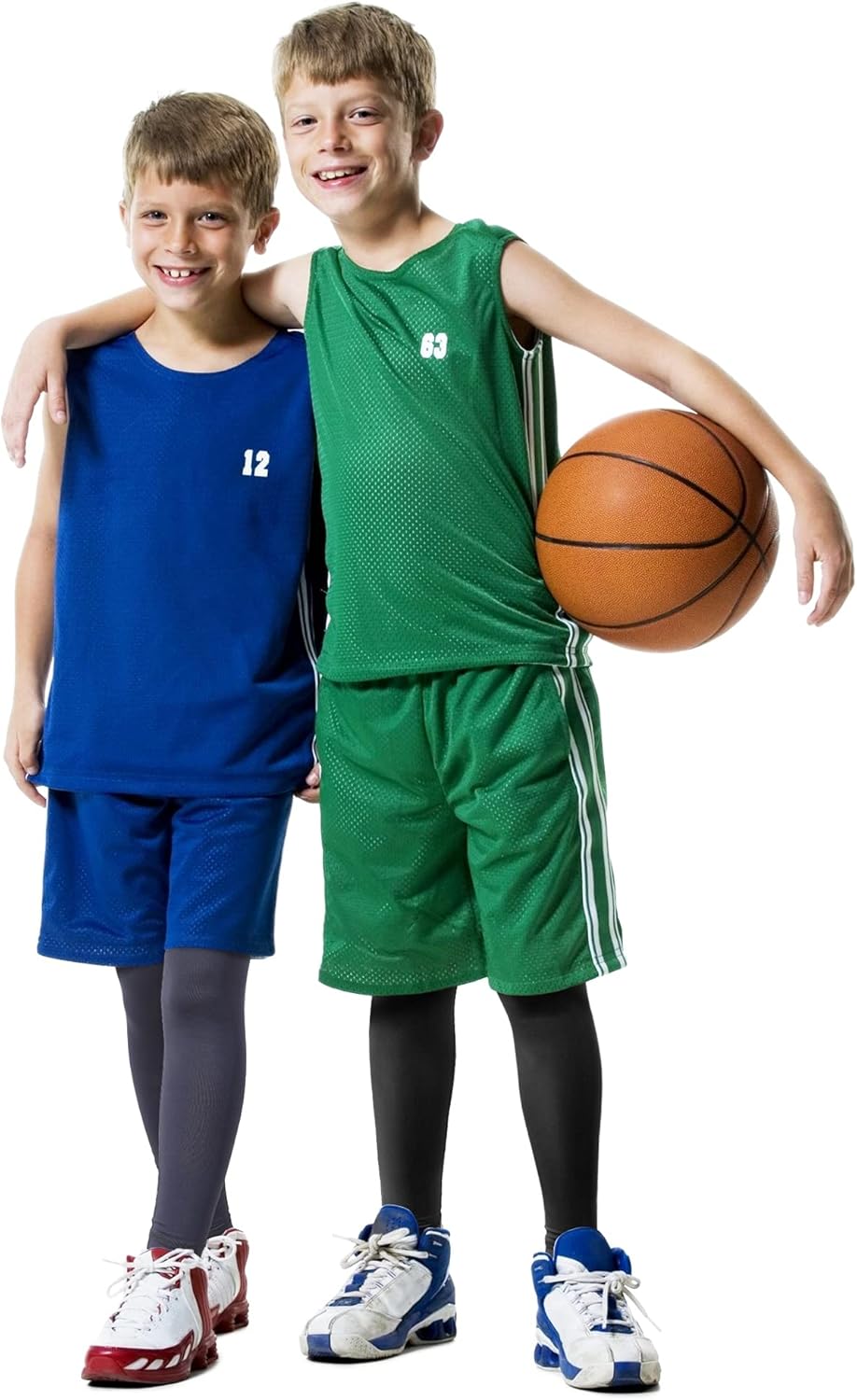 Roadbox Boys Compression Pants - Quick-Dry Spandex Leggings for Youth | 2-Pack Running & Football Tights