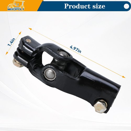 Mixopoly Metal Golf Cart Steering Lower Yoke for Club Car Precedent 2004-Up & Tempo 2018-Up with U-Joint Replace OEM 103810201 1038102-01
