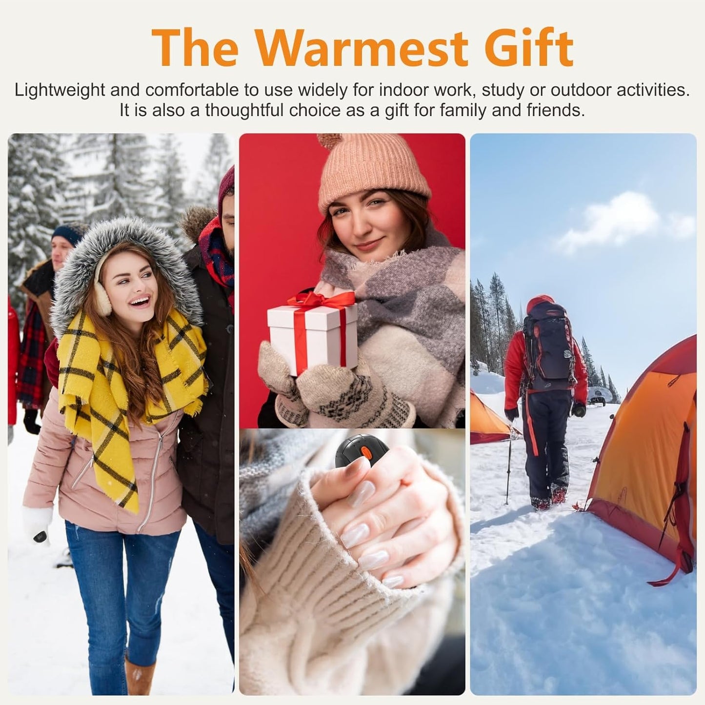 Skiennix Rechargeable Hand Warmers - 14000mAh Quick Charge Portable Heater | Perfect for Winter Outdoors