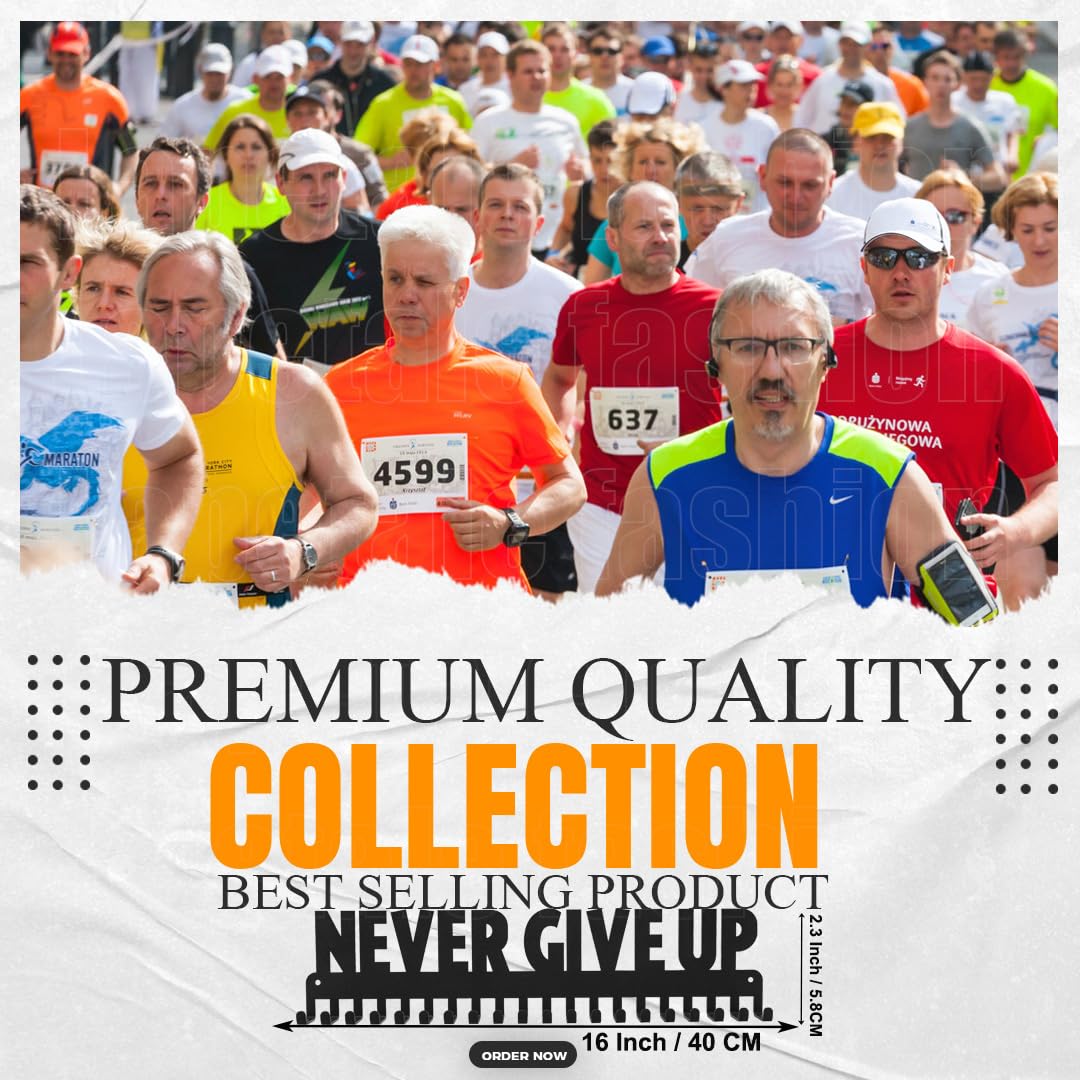 Lapetale Fashion Medal Hanger Holder Display Rack Award Ribbon Organizer for Race,Running,Soccer,Gymnastic,Wrestling,Upgraded Hooks Easy Install Easy to Use Common Slogans Normal Font