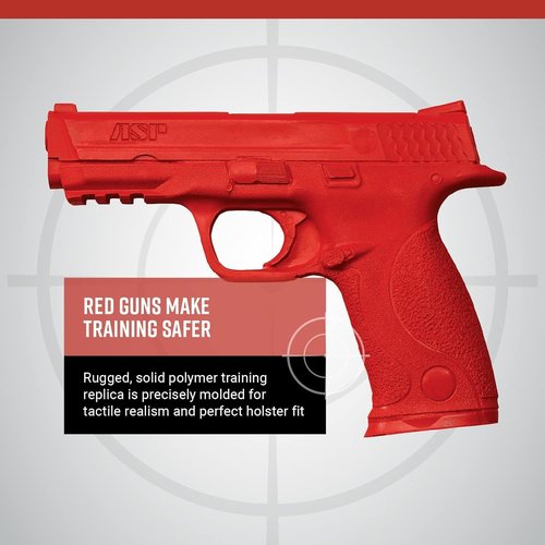 ASP Red Guns for Training and Practice with Martial Arts, Defense, Props, Tactical, Law Enforcement, Military (S&W M&P/9mm/.40)