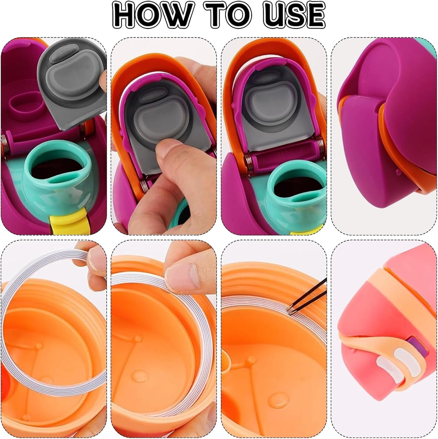 Owala | Replacement Lid Rubber Seal Stopper & O-Ring Gasket Set - Fits 16/19/24/25/32/40 oz Water Bottles