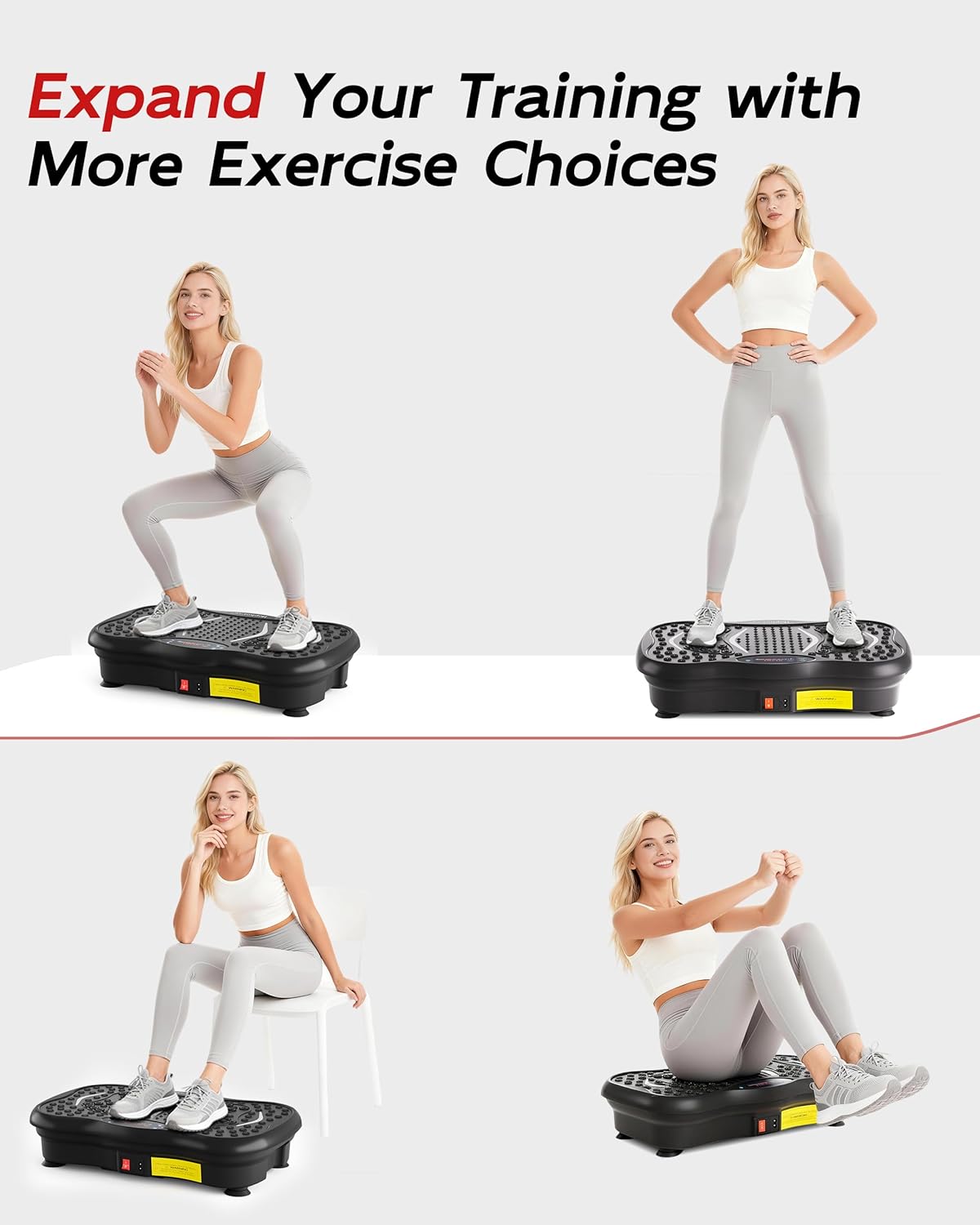 Skiennix Vibration Plate Machine - 180 Speeds for Lymphatic Drainage & Weight Loss | 460LB Capacity, Bluetooth Fitness Platform for Home Workouts