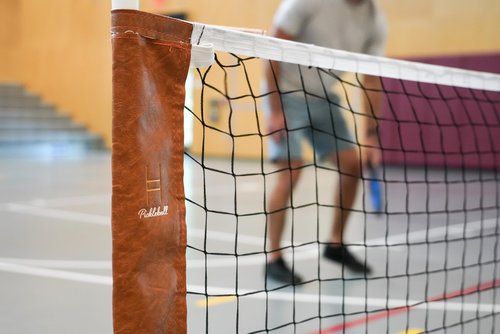 Harmony Pickleball Portable Pickleball Net for Driveway, Street, Court, or Park Play, Outdoor Weather Resistant Netting, Heavy-Duty Tensioners, Stylish Leather Accents, Canvas Travel Bag