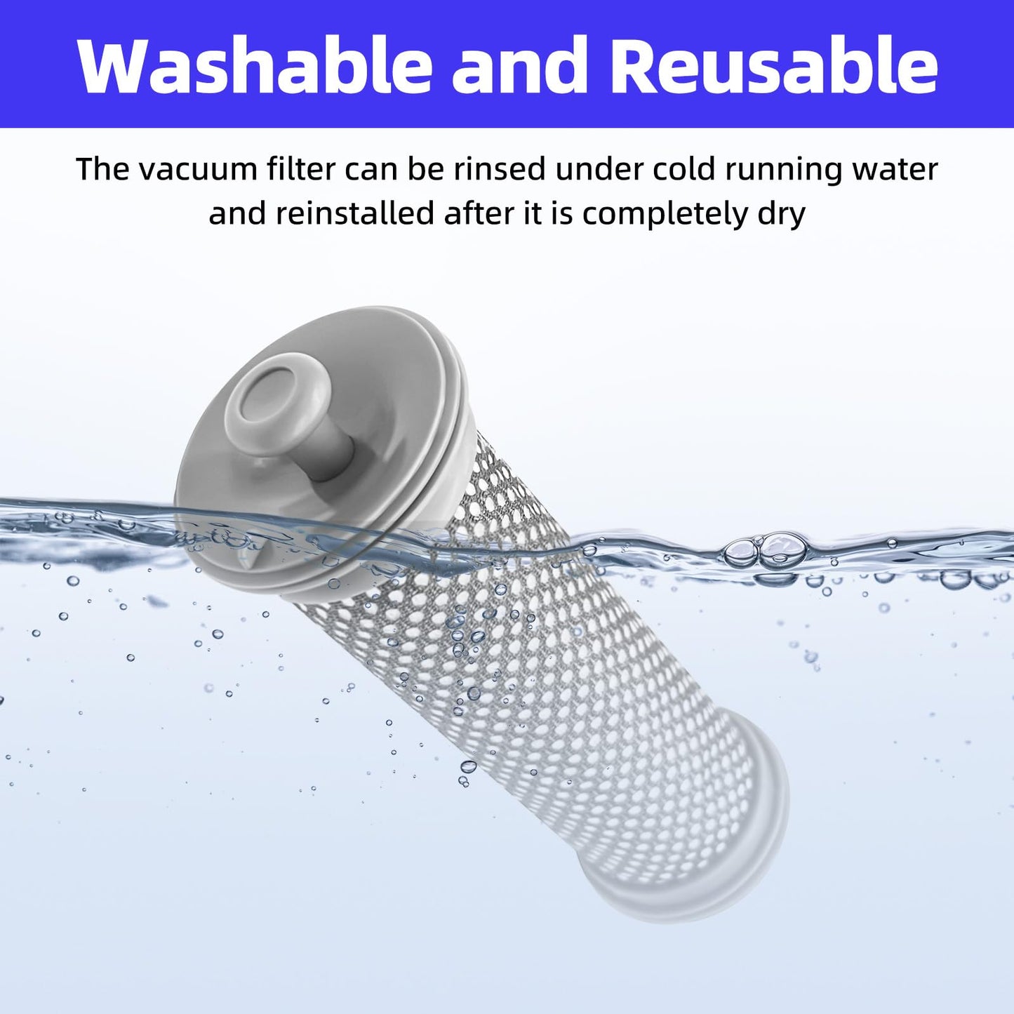 wipenow 4 Pack Replacement Filter Kit Compatible with Tineco A10 / A11 Hero Master Essential, PWRHERO 11 Snap, PURE ONE X / S10 / S11 / S12 / S15 Series Vacuum Cleaner, 4 Pre Filters Accessories